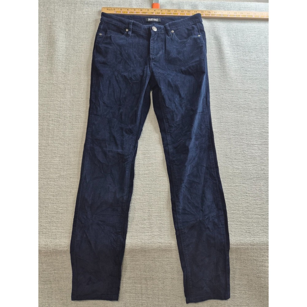 Buffalo David Bitton Jeans Womens 4/27 Blue Corduroy Supreme Mid Rise Skinny Leg